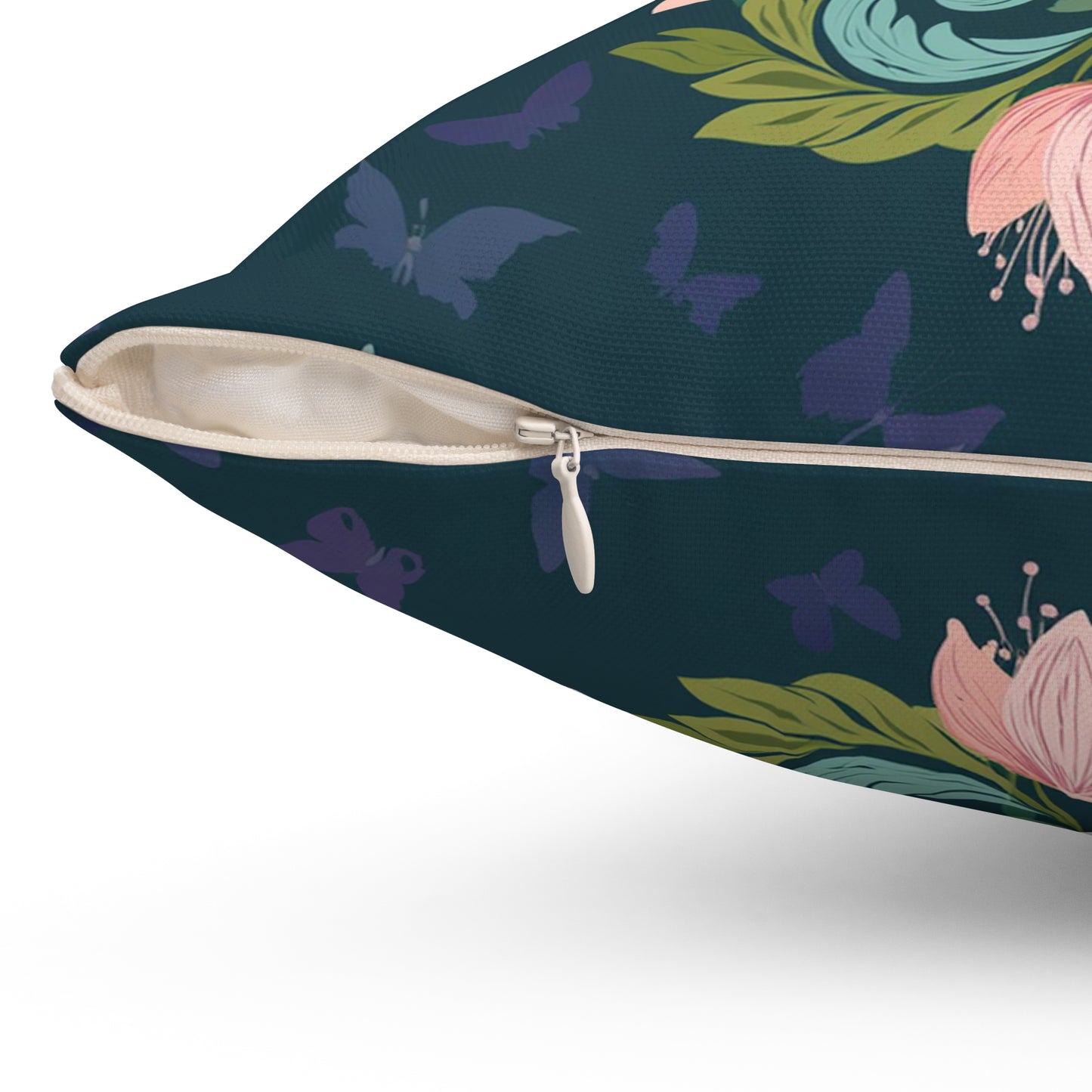 Butterfly Spun Polyester Square Pillow