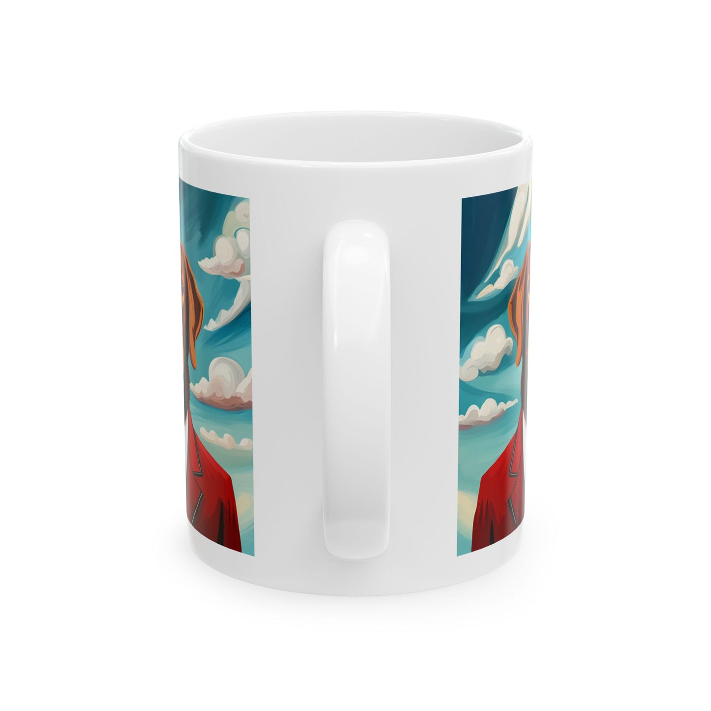 Labrador Wearing a Red Coat Ceramic Mug 11oz