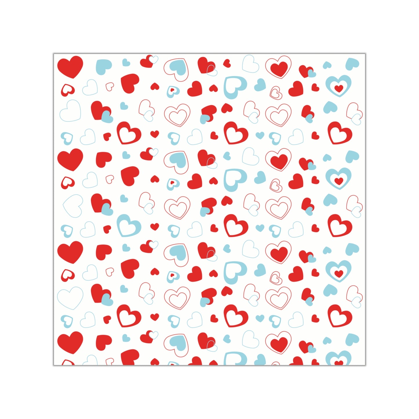 Hearts Square Vinyl Sticker