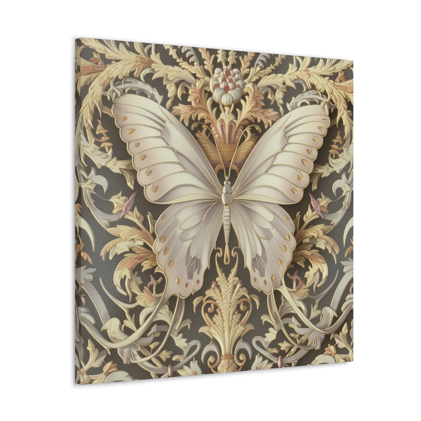 Cream Butterfly Canvas Gallery Wraps
