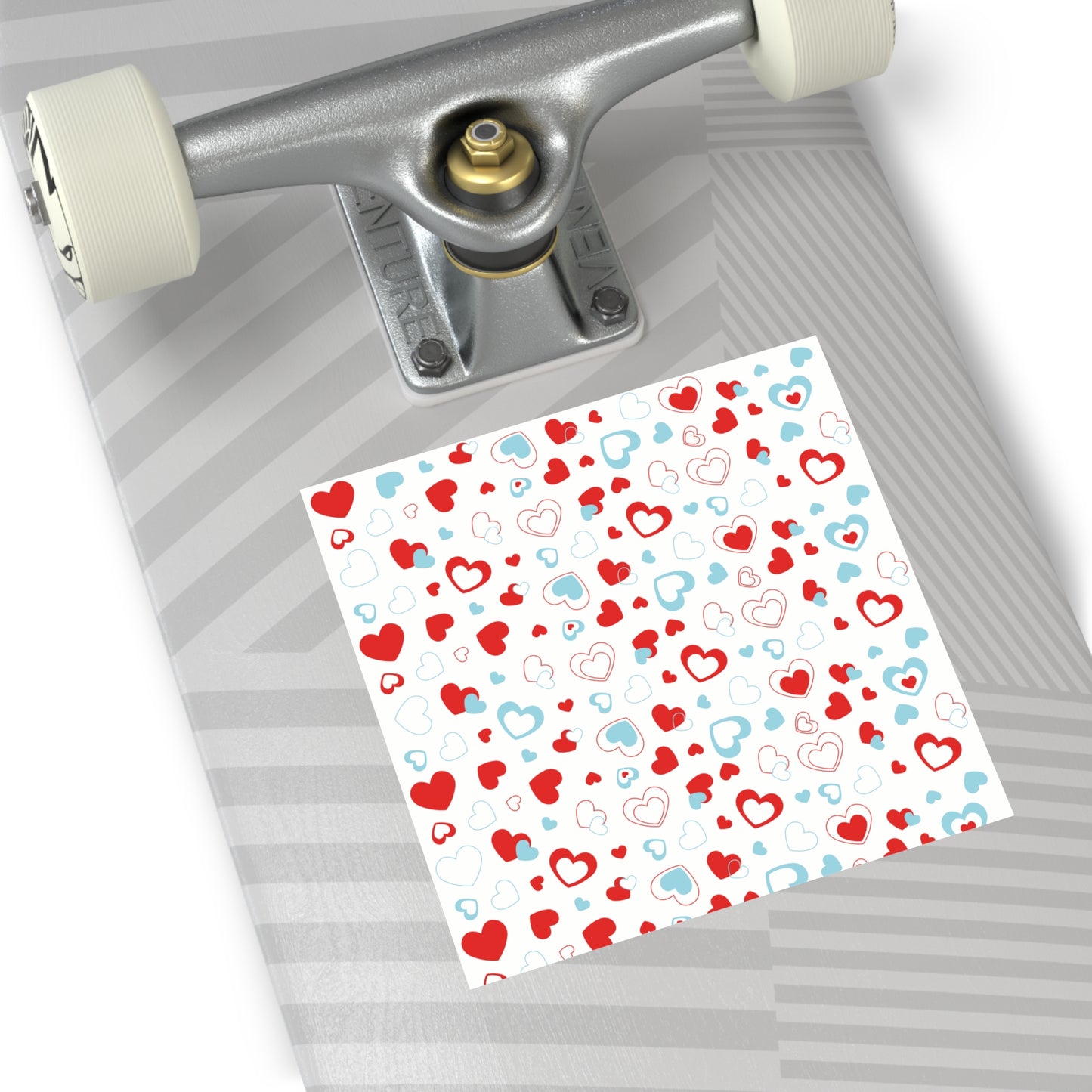 Hearts Square Vinyl Sticker