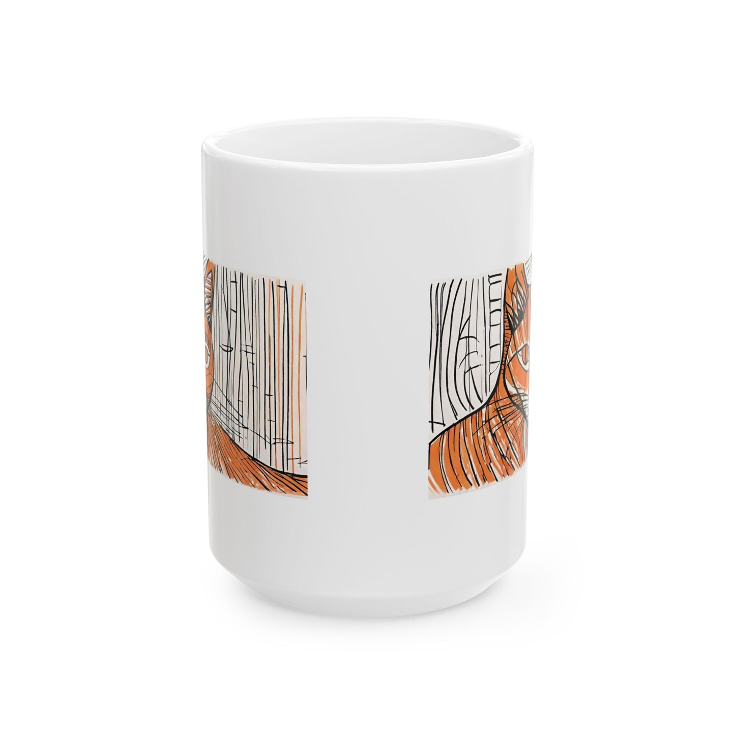 Orange Cat Ceramic Mug