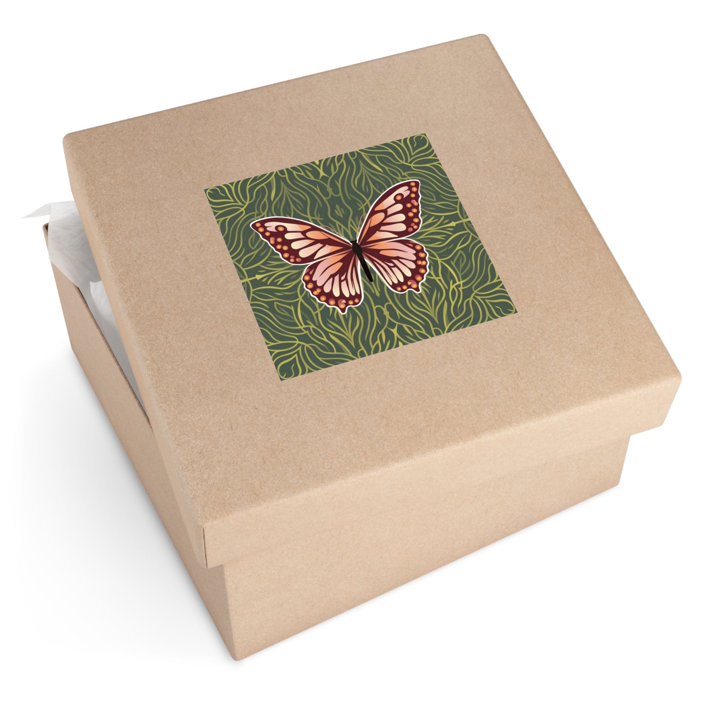 Butterfly Square Vinyl Sticker
