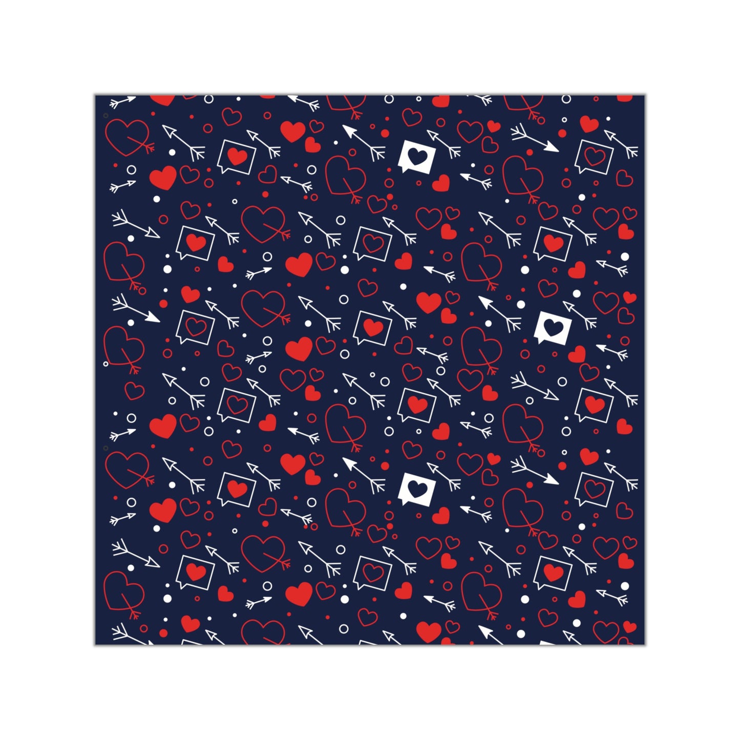 Hearts Arrow Square Vinyl Sticker