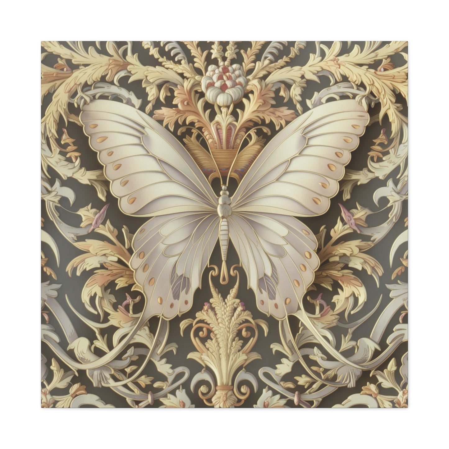 Cream Butterfly Canvas Gallery Wraps