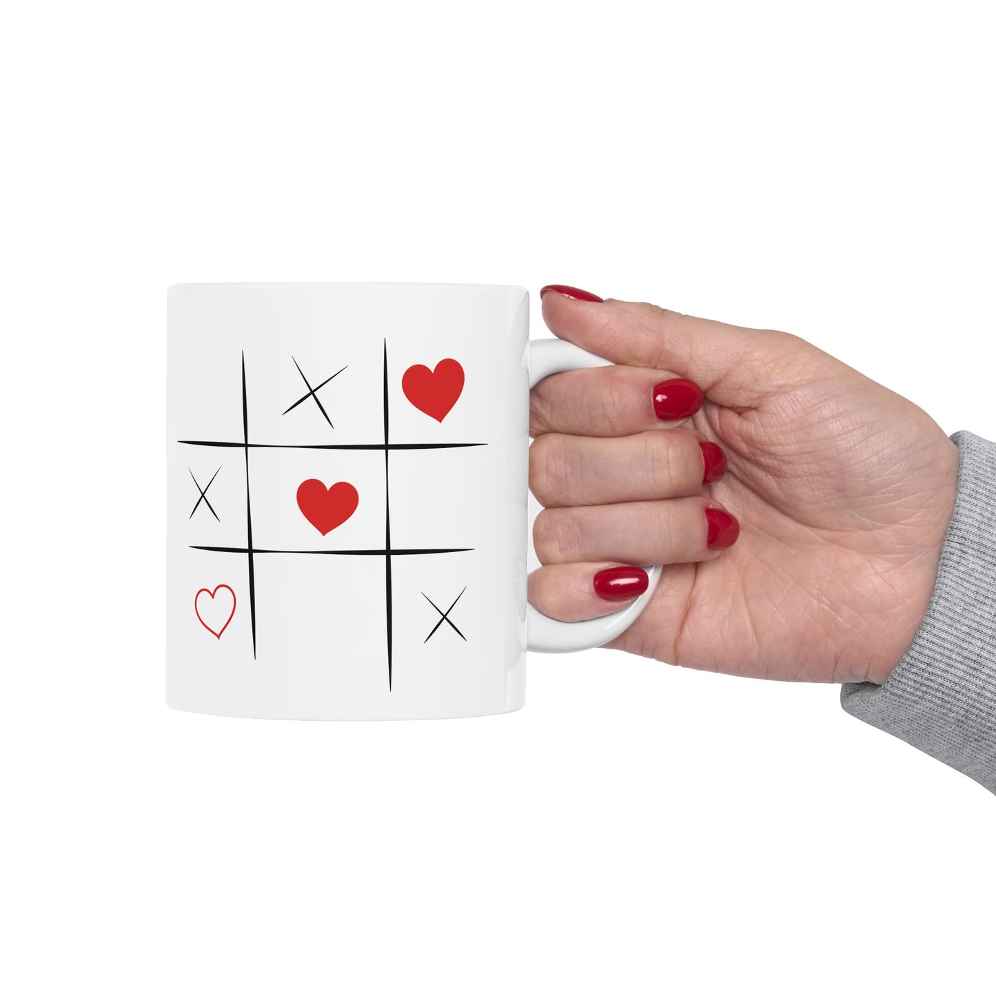 Tic-Tac-Toe Valentine Ceramic Mug