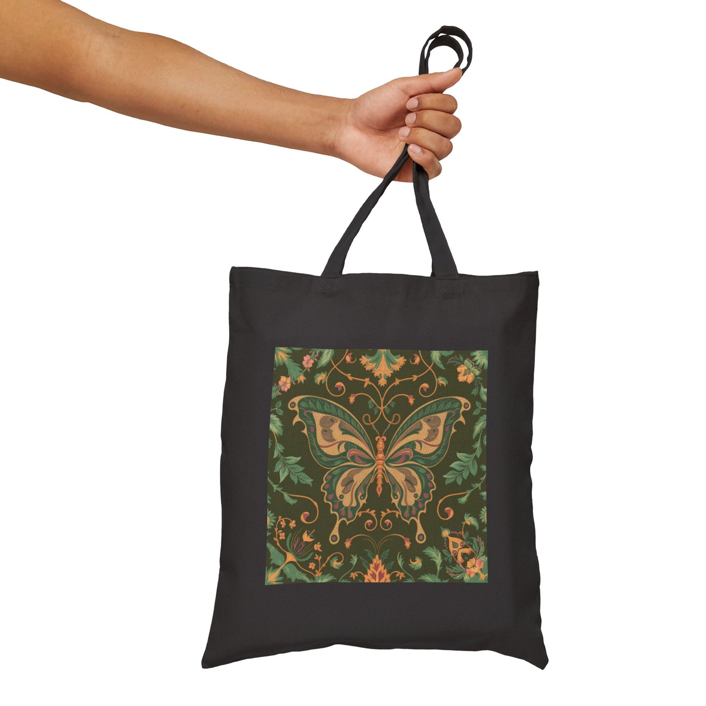 Butterfly Tote Bag, 100% Cotton Canvas Bag for Shopping & Everyday Use, Perfect Gift for Nature Lovers
