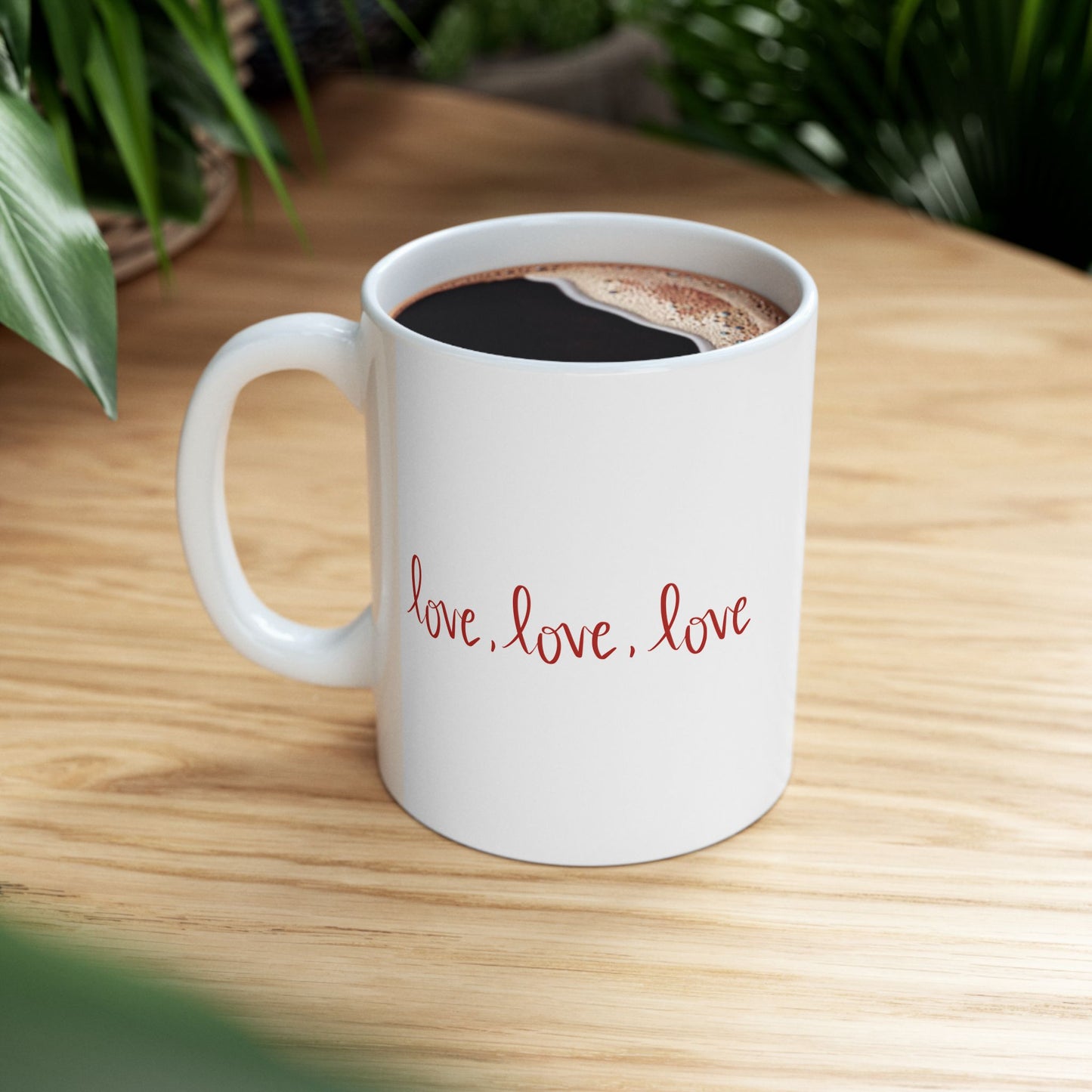 Love, Love, Love Ceramic Mug