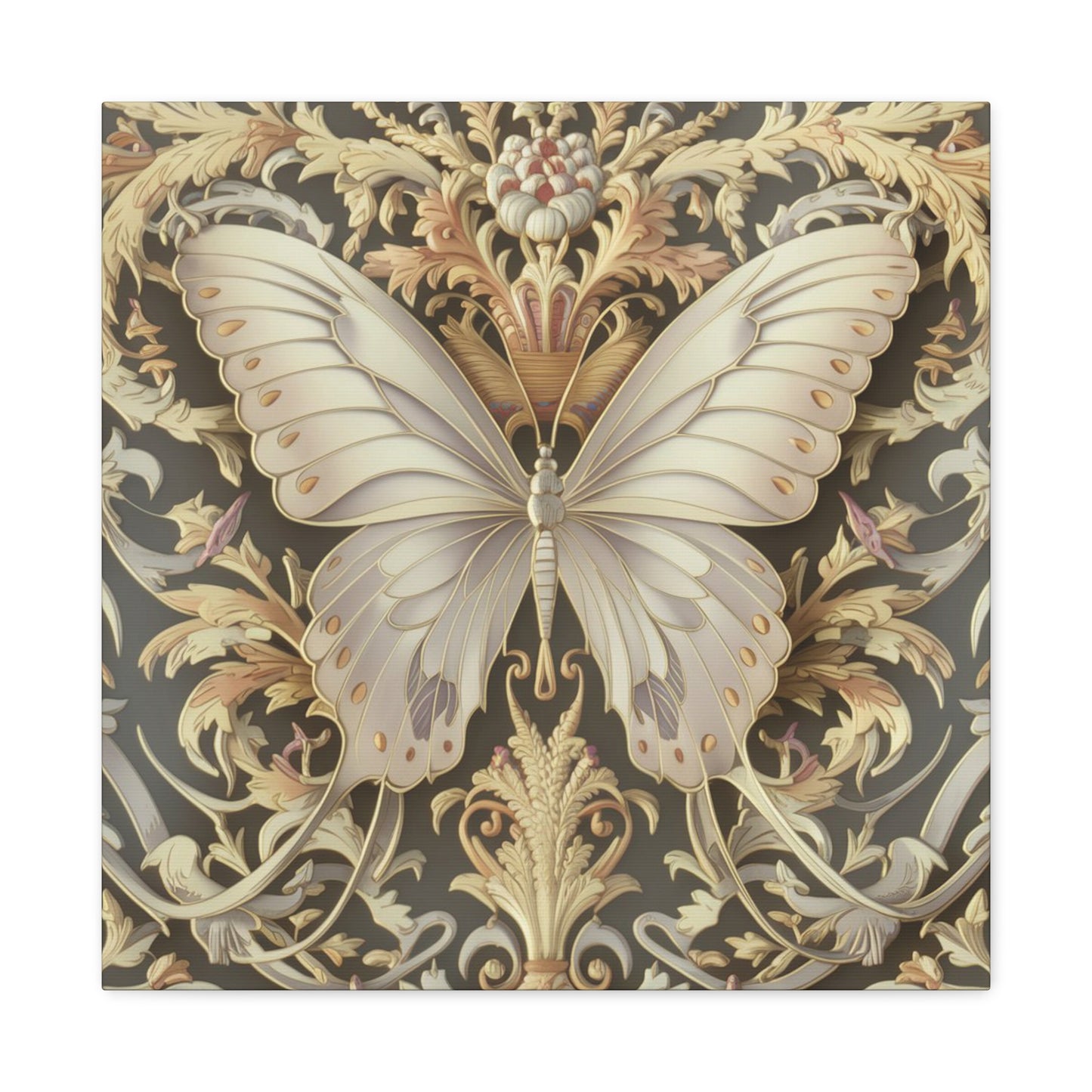Cream Butterfly Canvas Gallery Wraps