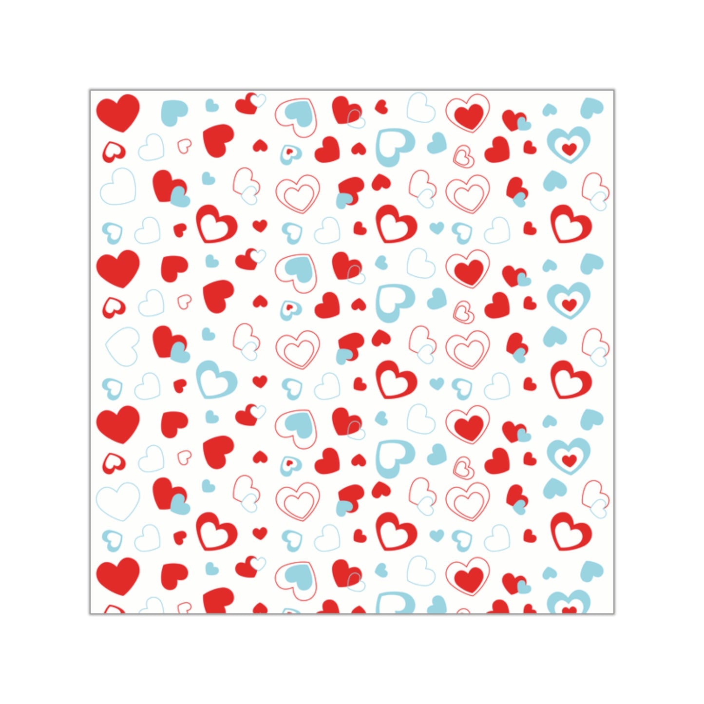 Hearts Square Vinyl Sticker