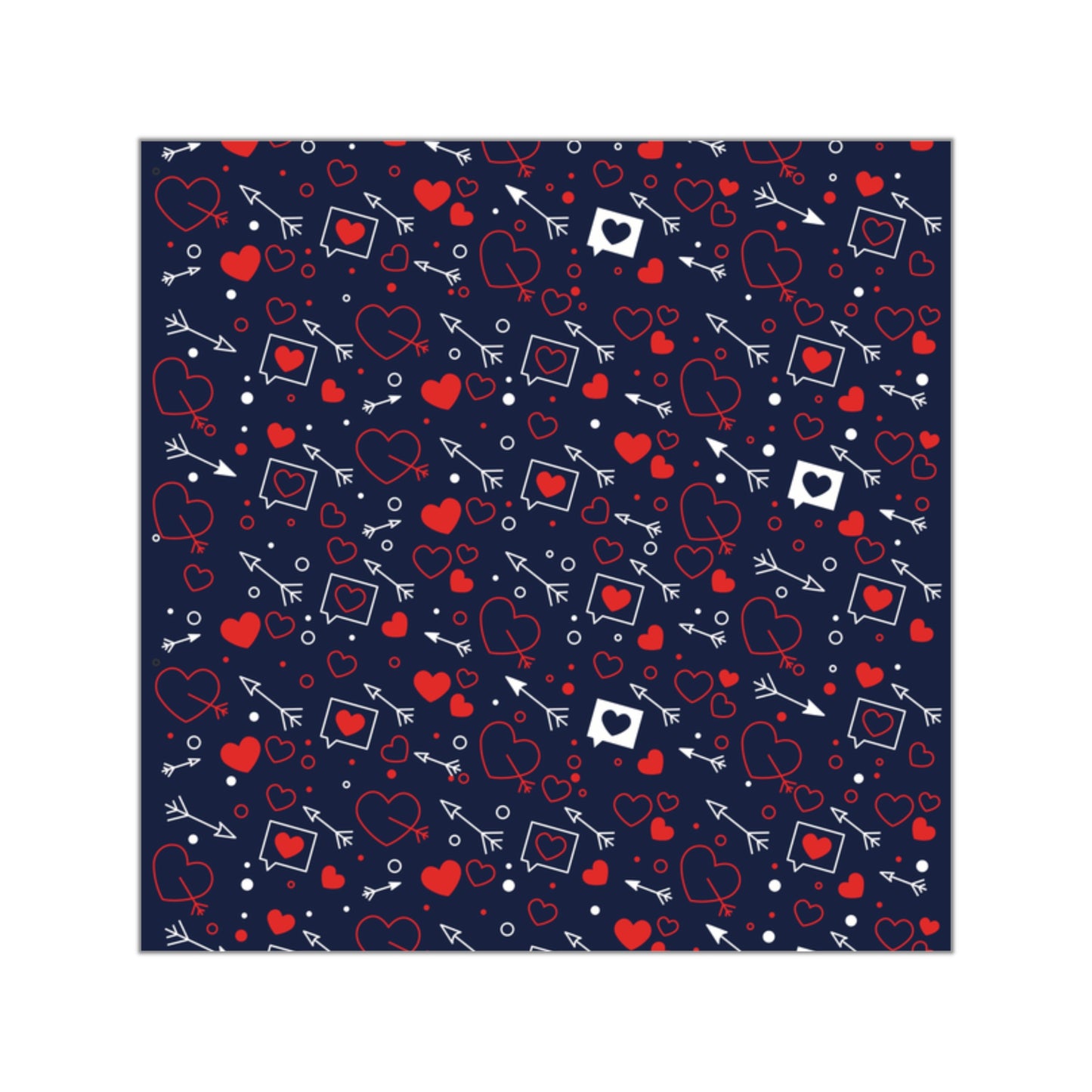 Hearts Arrow Square Vinyl Sticker