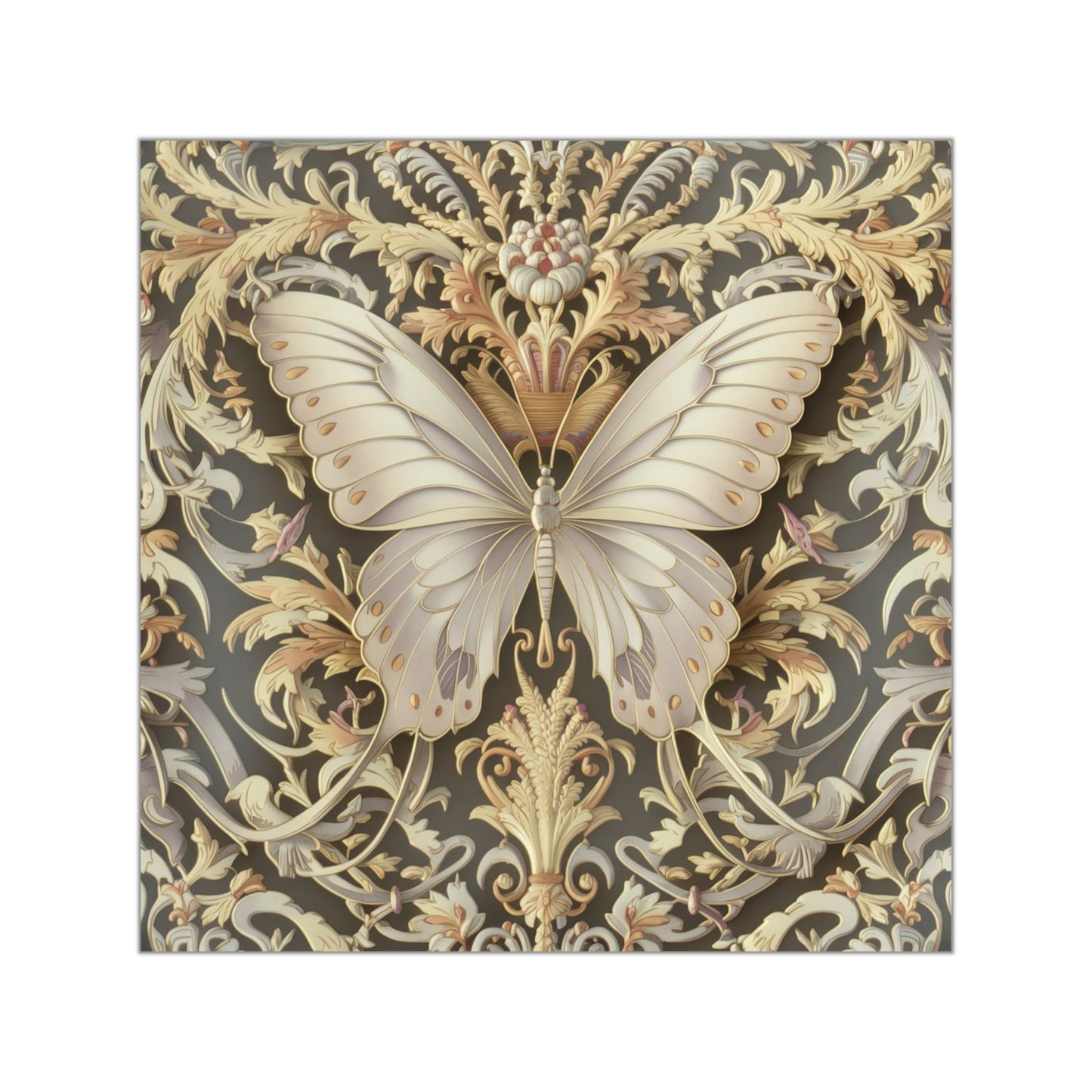 Butterfly Square Vinyl Sticker