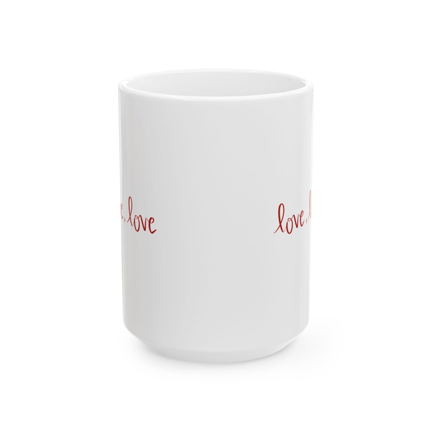 Love, Love, Love Ceramic Mug