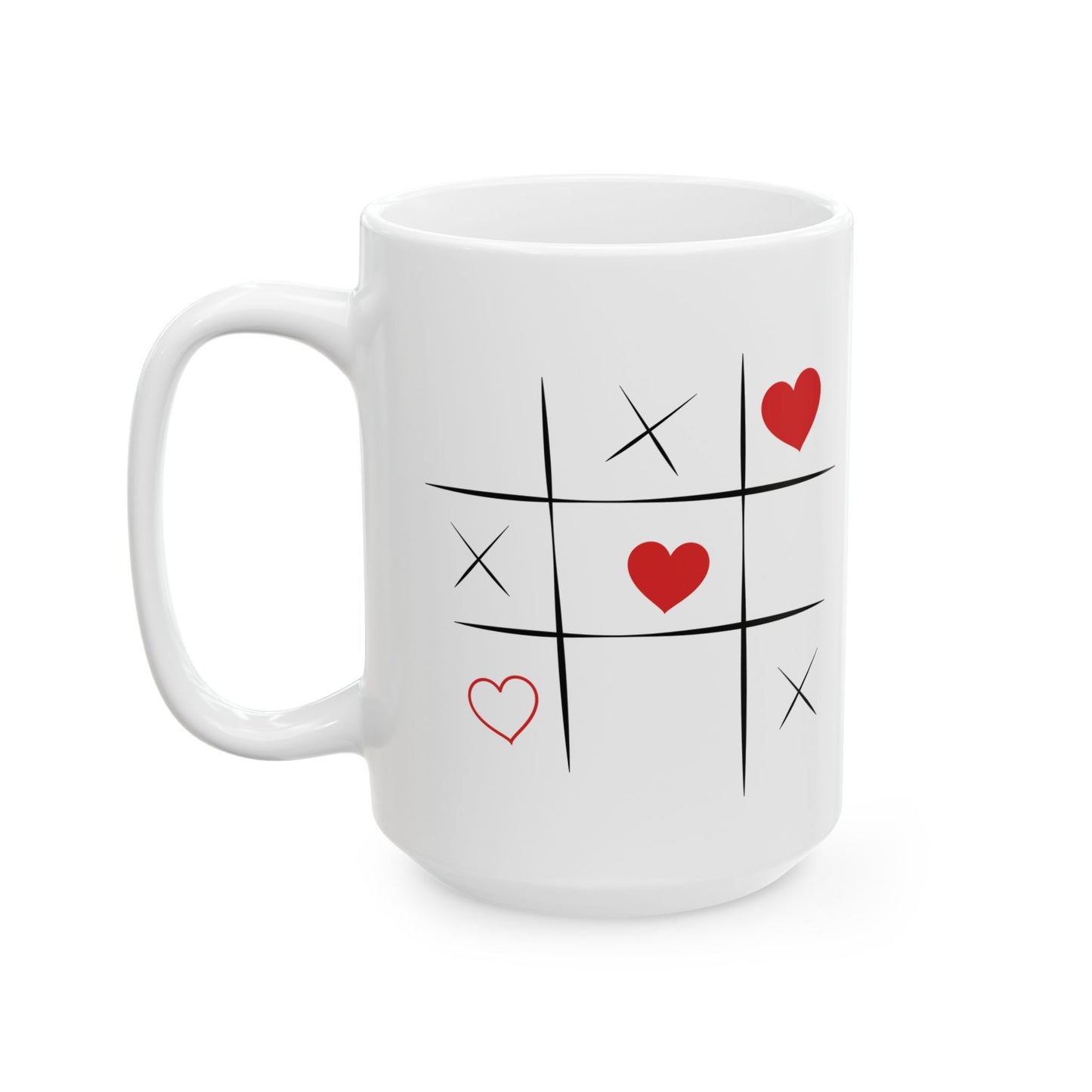 Tic-Tac-Toe Valentine Ceramic Mug