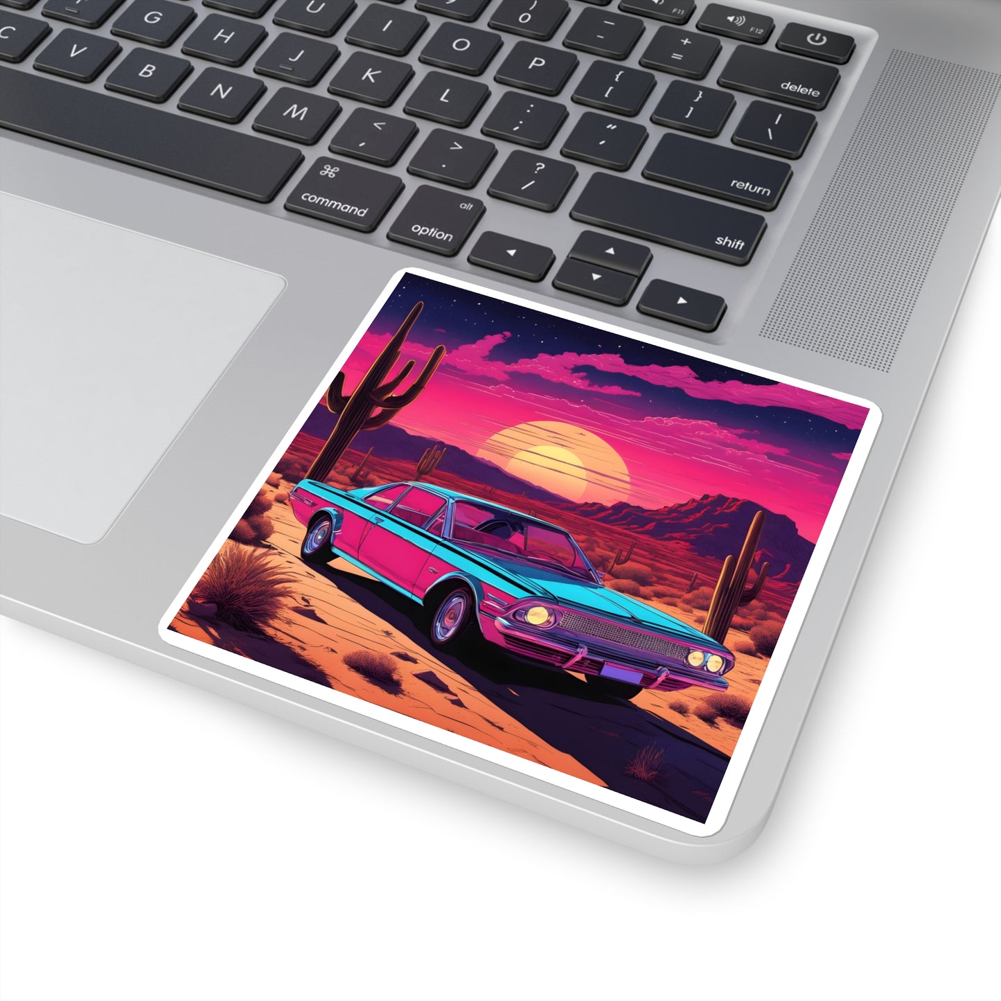 Desert Starlit Sky Synthwave Car Stickers