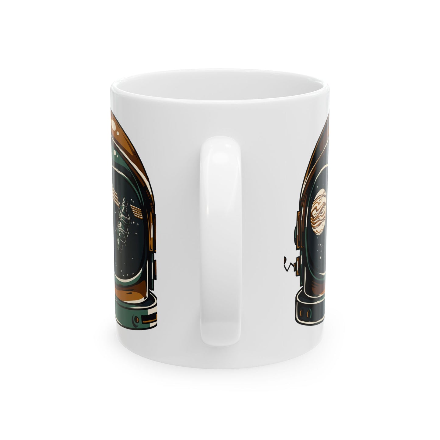 Space Helmet Astronaut Ceramic Mug 11oz