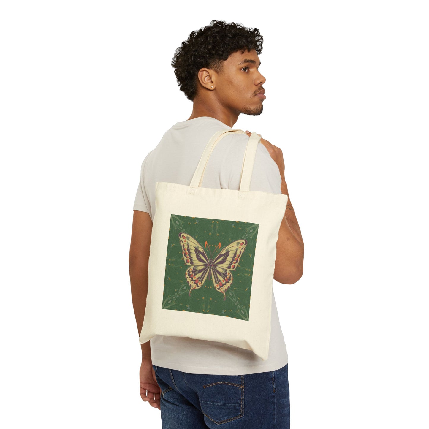 Butterfly Cotton Canvas Tote Bag