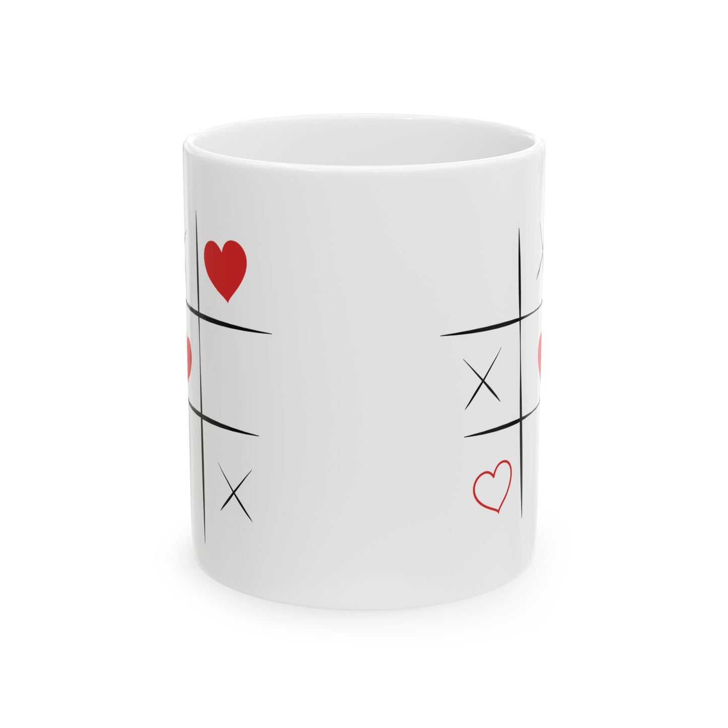 Tic-Tac-Toe Valentine Ceramic Mug