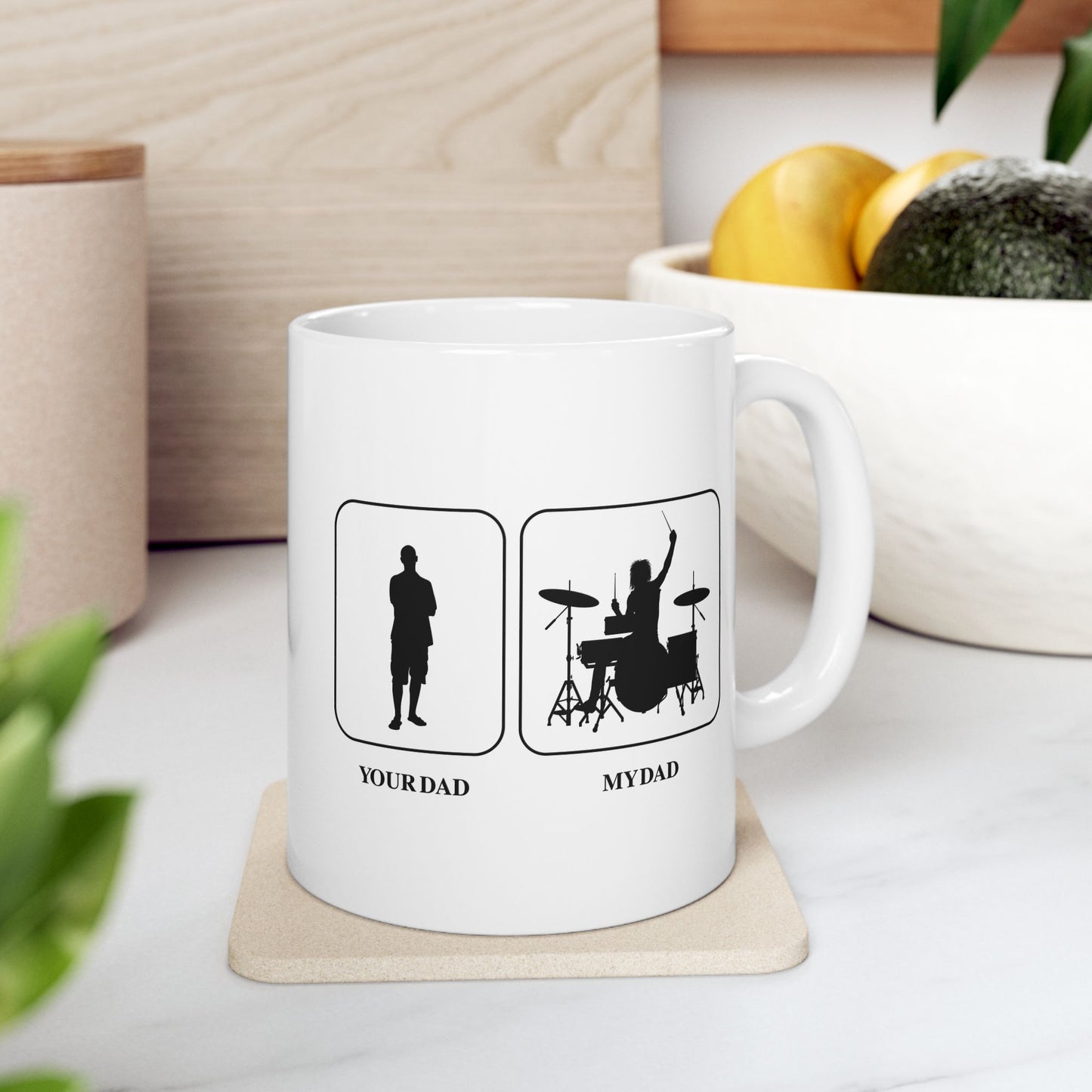 Drummer Dad Ceramic Mug
