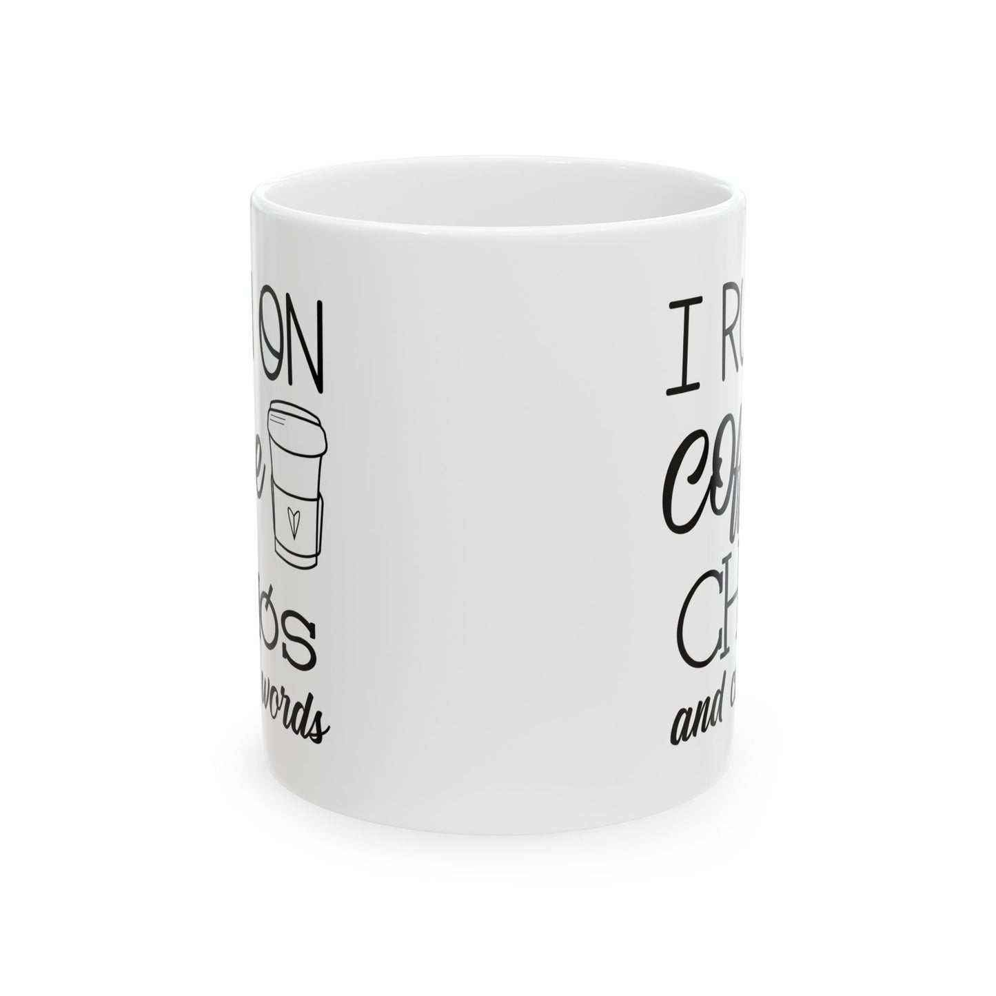 Coffee, Chaos, Cuss Words Ceramic Mug