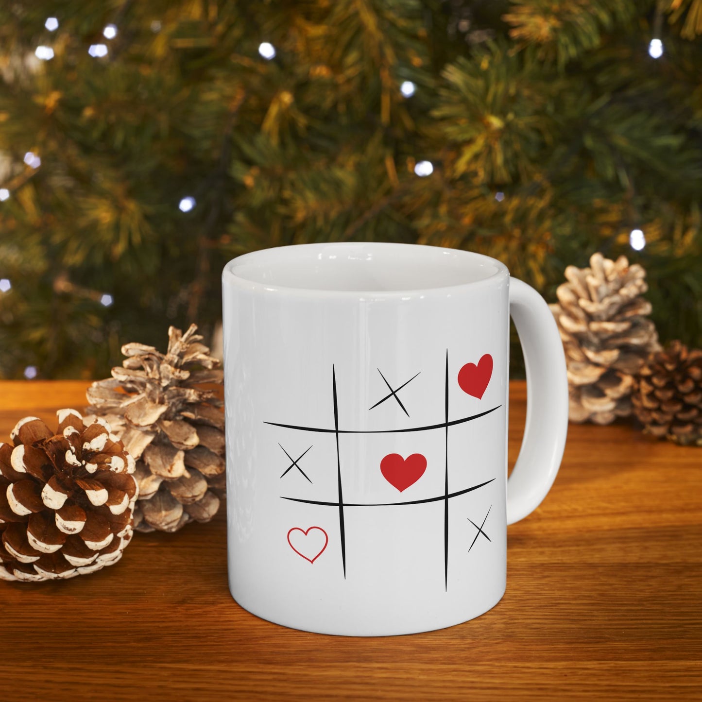 Valentine Tic-Tac-Toe Ceramic Mug