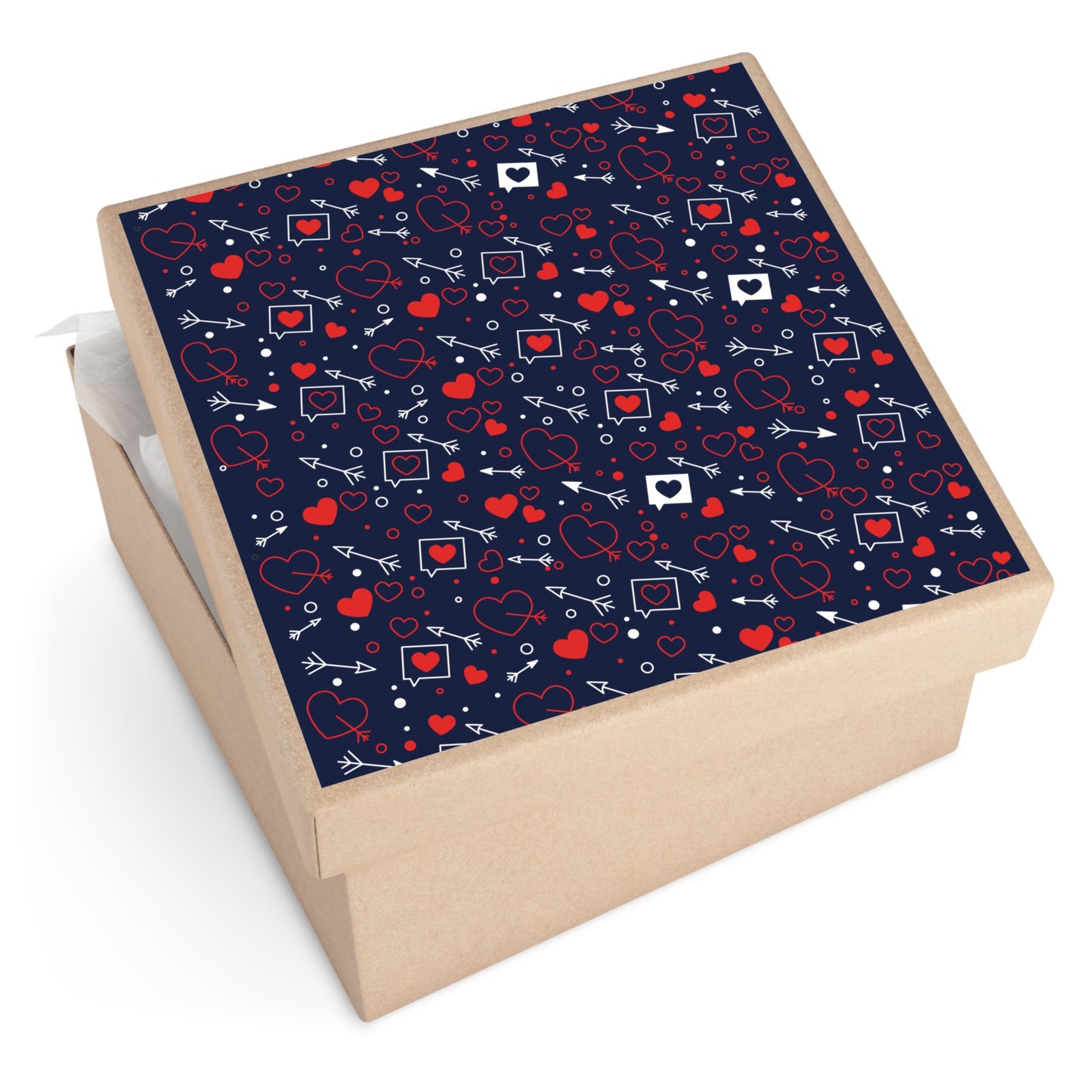 Hearts Arrow Square Vinyl Sticker