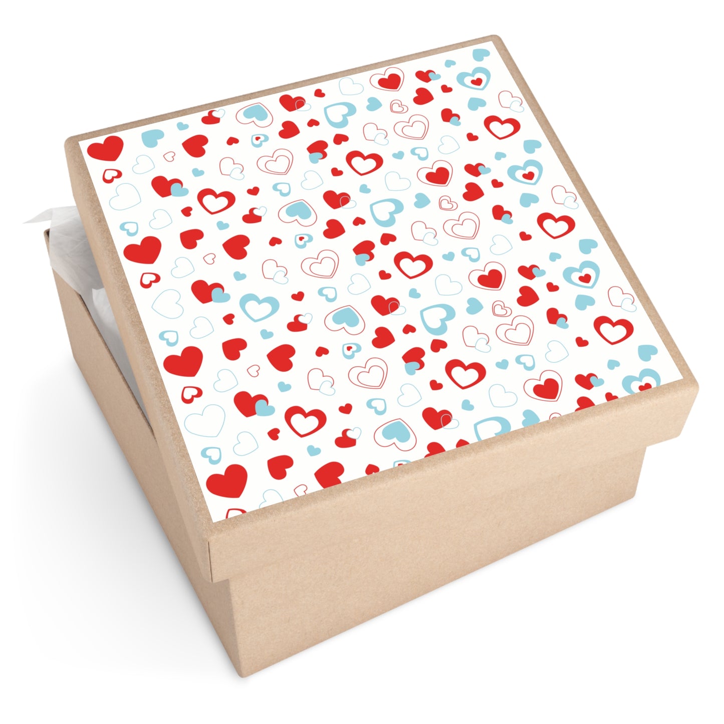 Hearts Square Vinyl Sticker