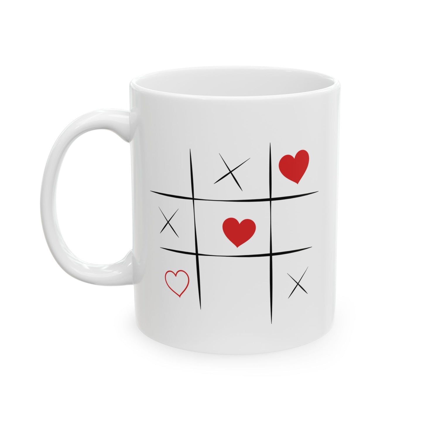 Valentine Tic-Tac-Toe Ceramic Mug