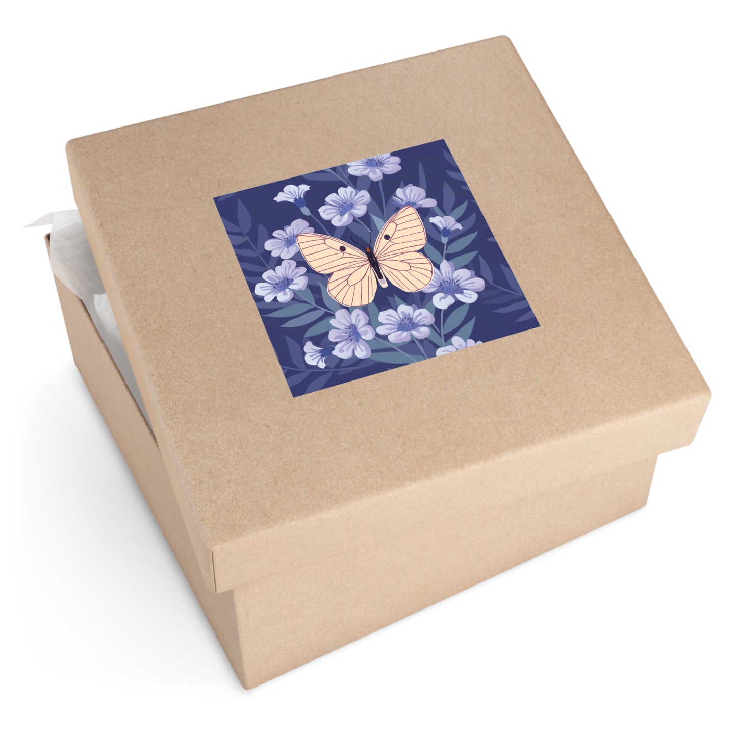 Butterfly Square Vinyl Sticker