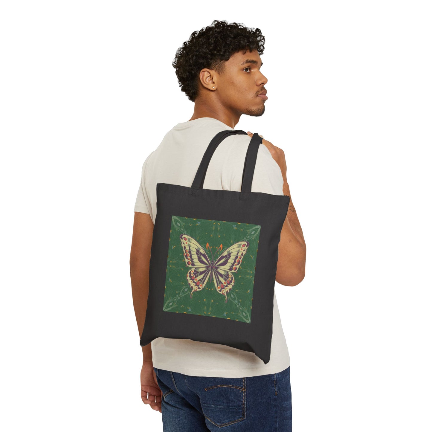 Butterfly Cotton Canvas Tote Bag
