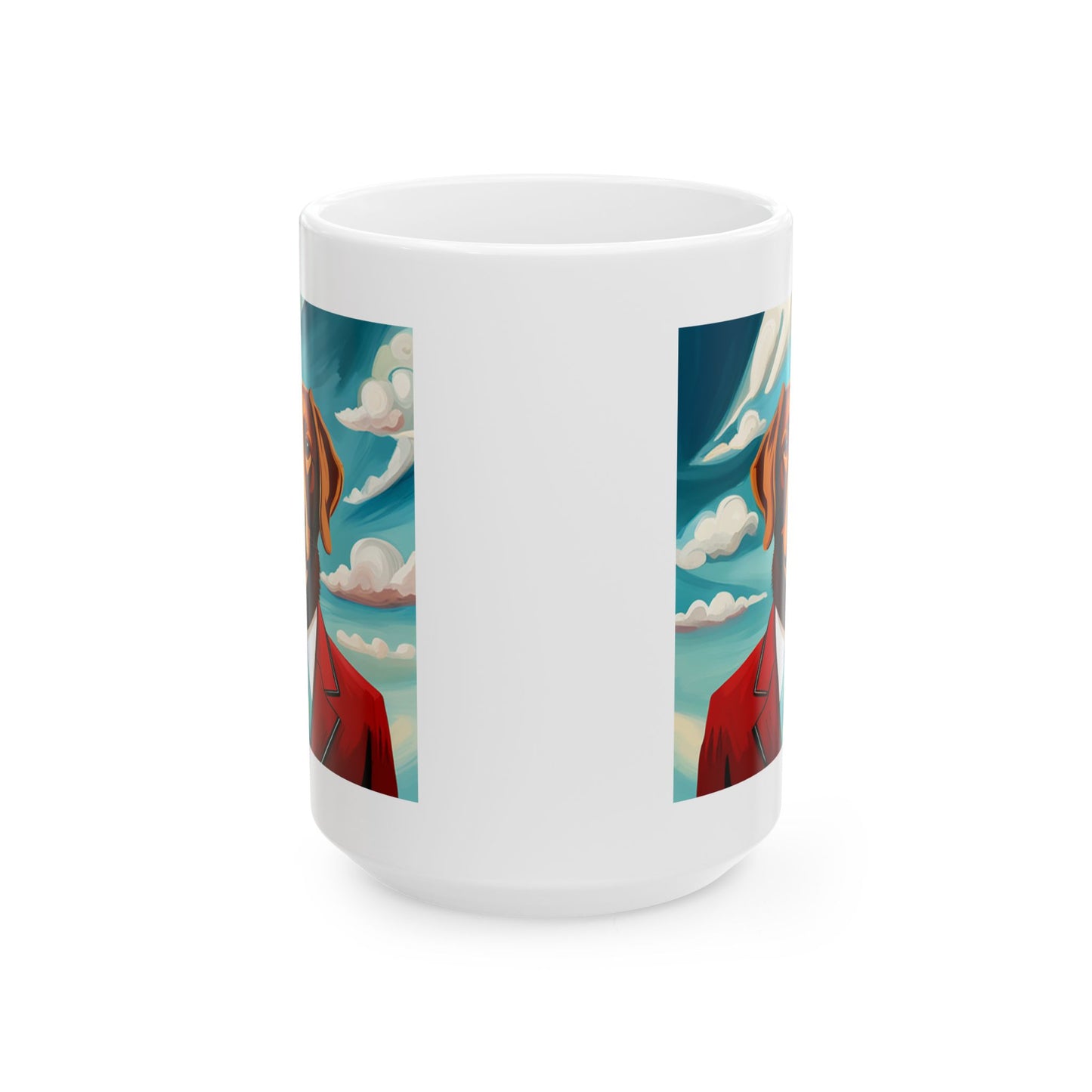 Labrador Wearing a Red Coat Ceramic Mug 11oz