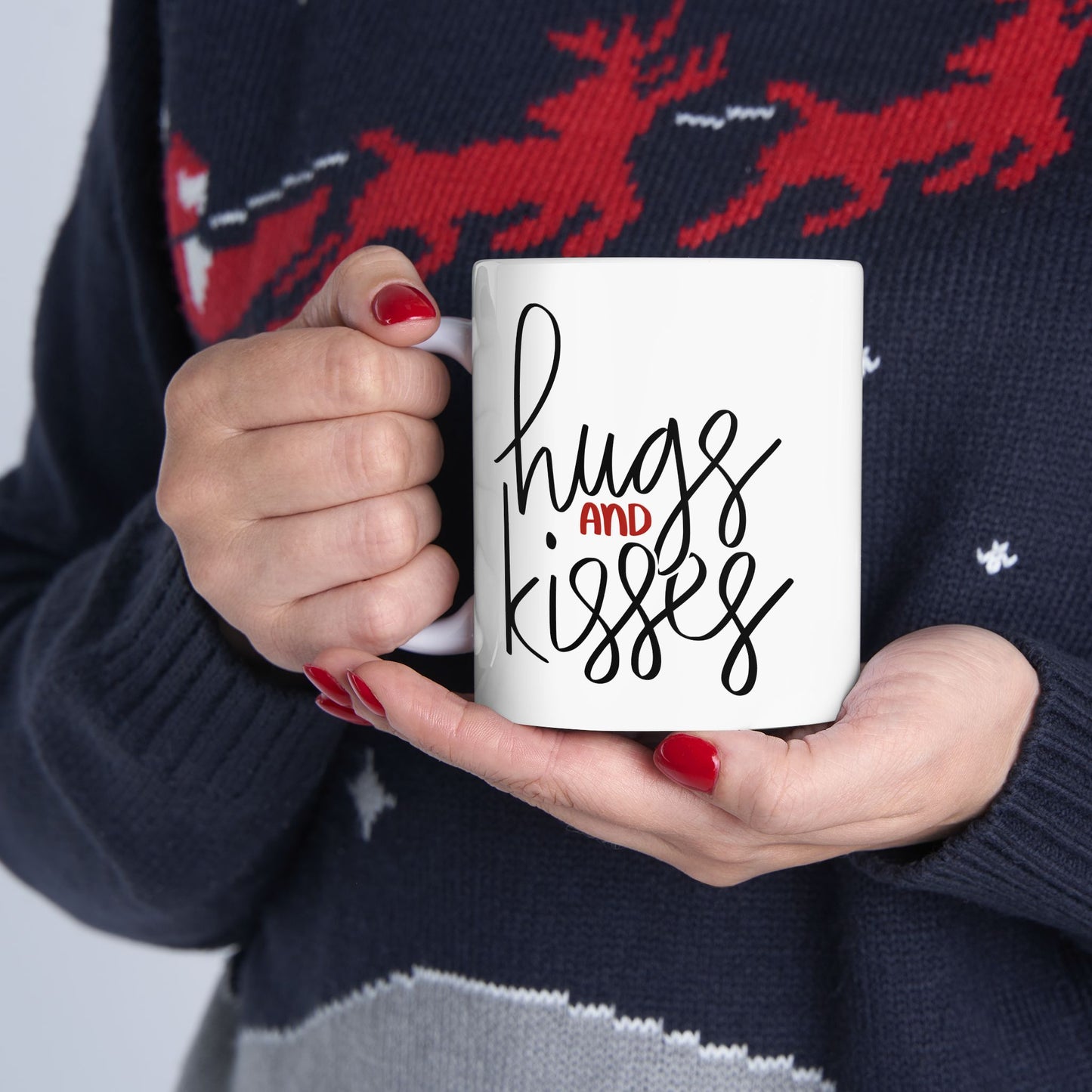 Hugs and Kisses Ceramic Mug