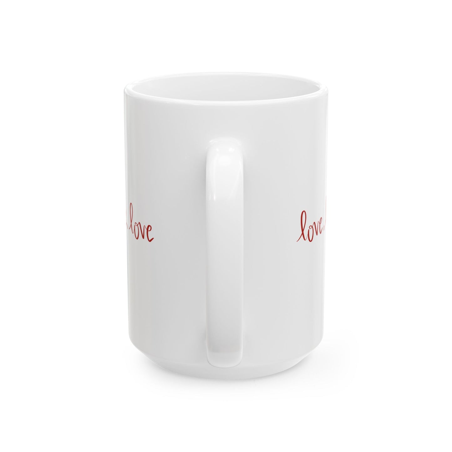 Love, Love, Love Ceramic Mug