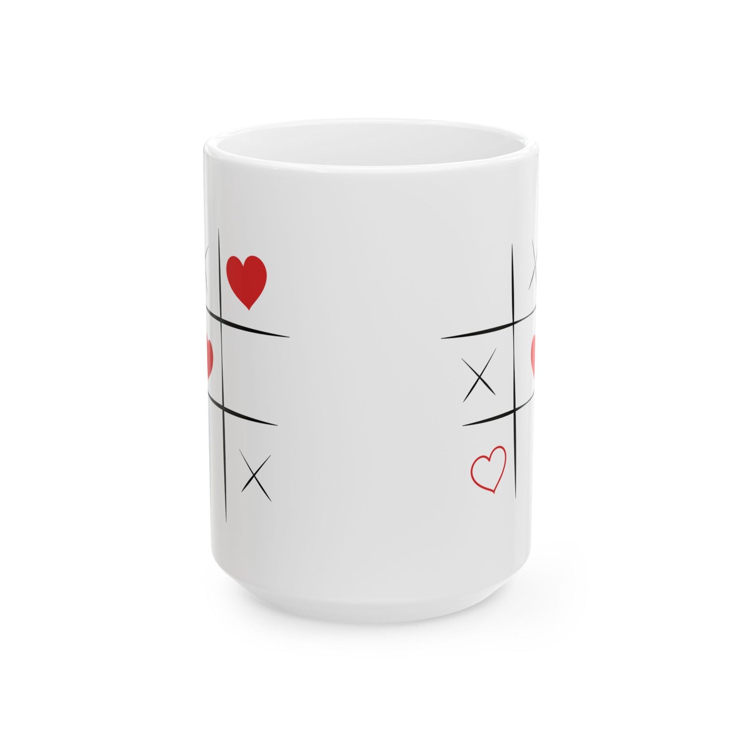 Tic-Tac-Toe Valentine Ceramic Mug