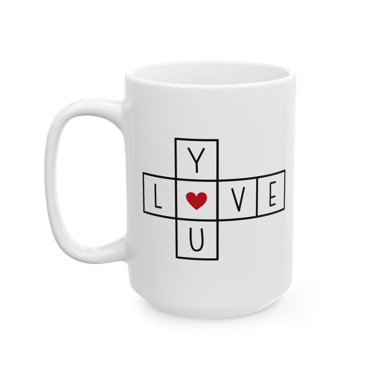 Love You Crossword Ceramic Mug