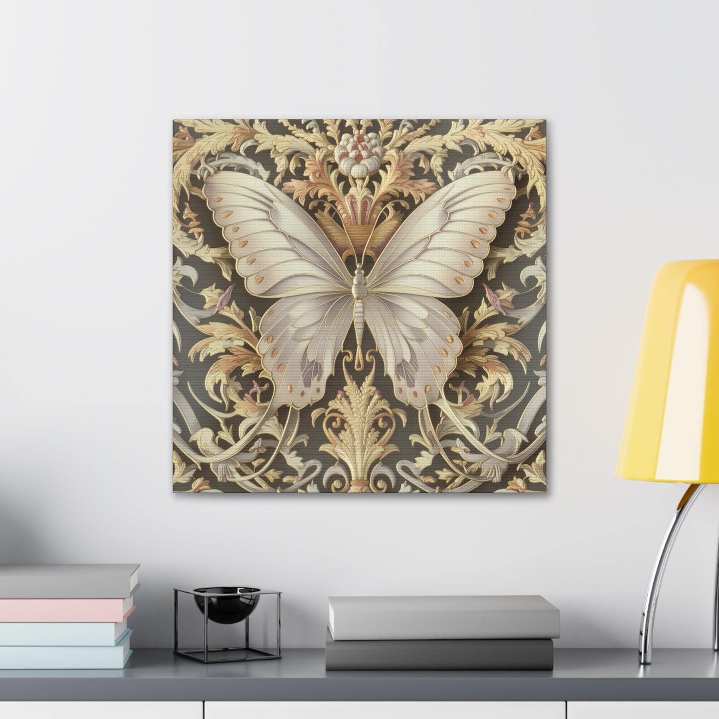 Cream Butterfly Canvas Gallery Wraps
