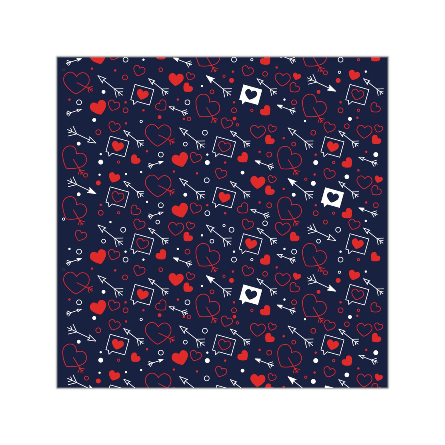 Hearts Arrow Square Vinyl Sticker