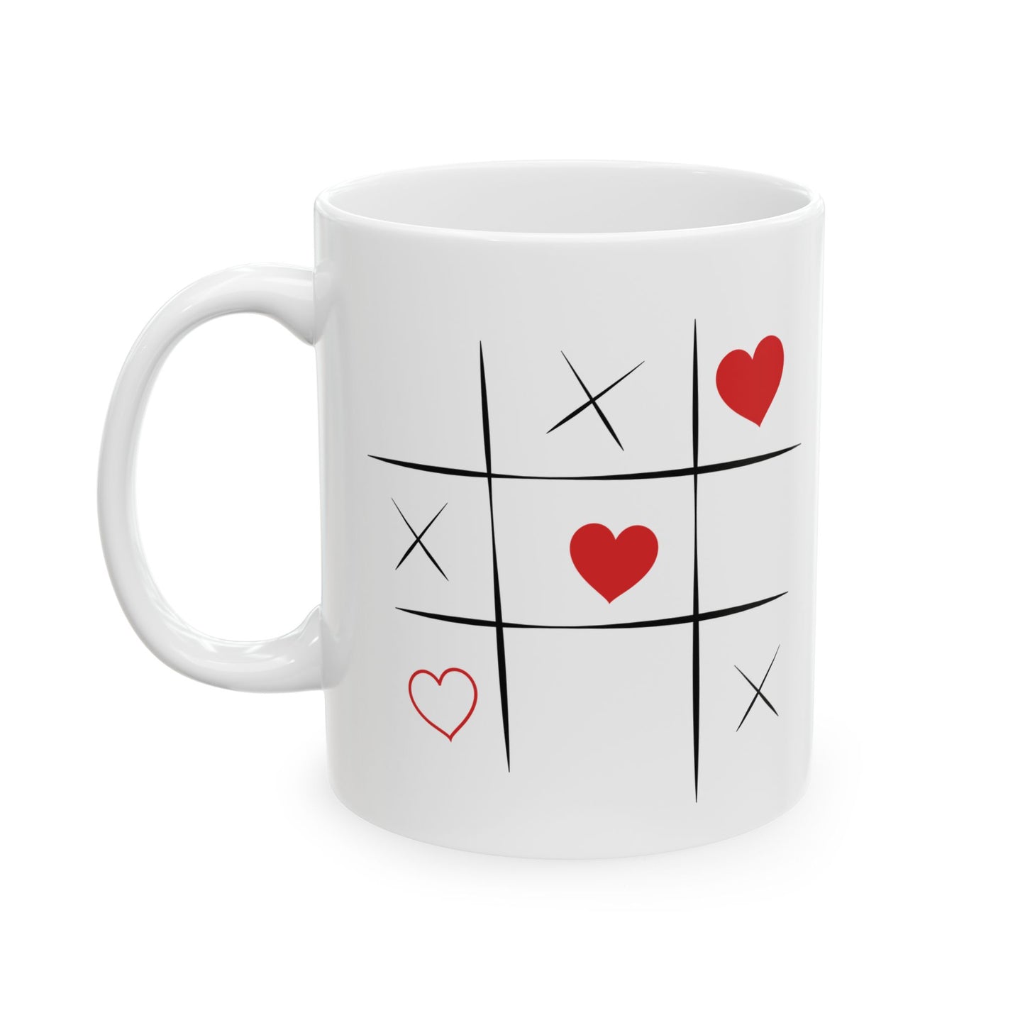 Tic-Tac-Toe Valentine Ceramic Mug