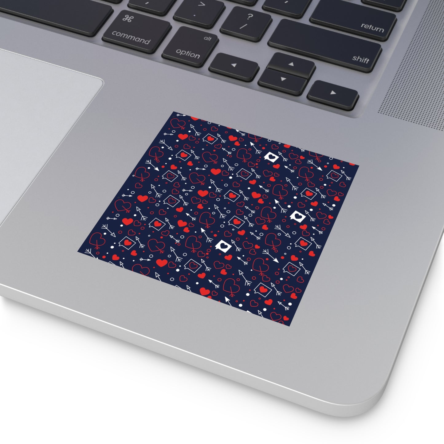 Hearts Arrow Square Vinyl Sticker