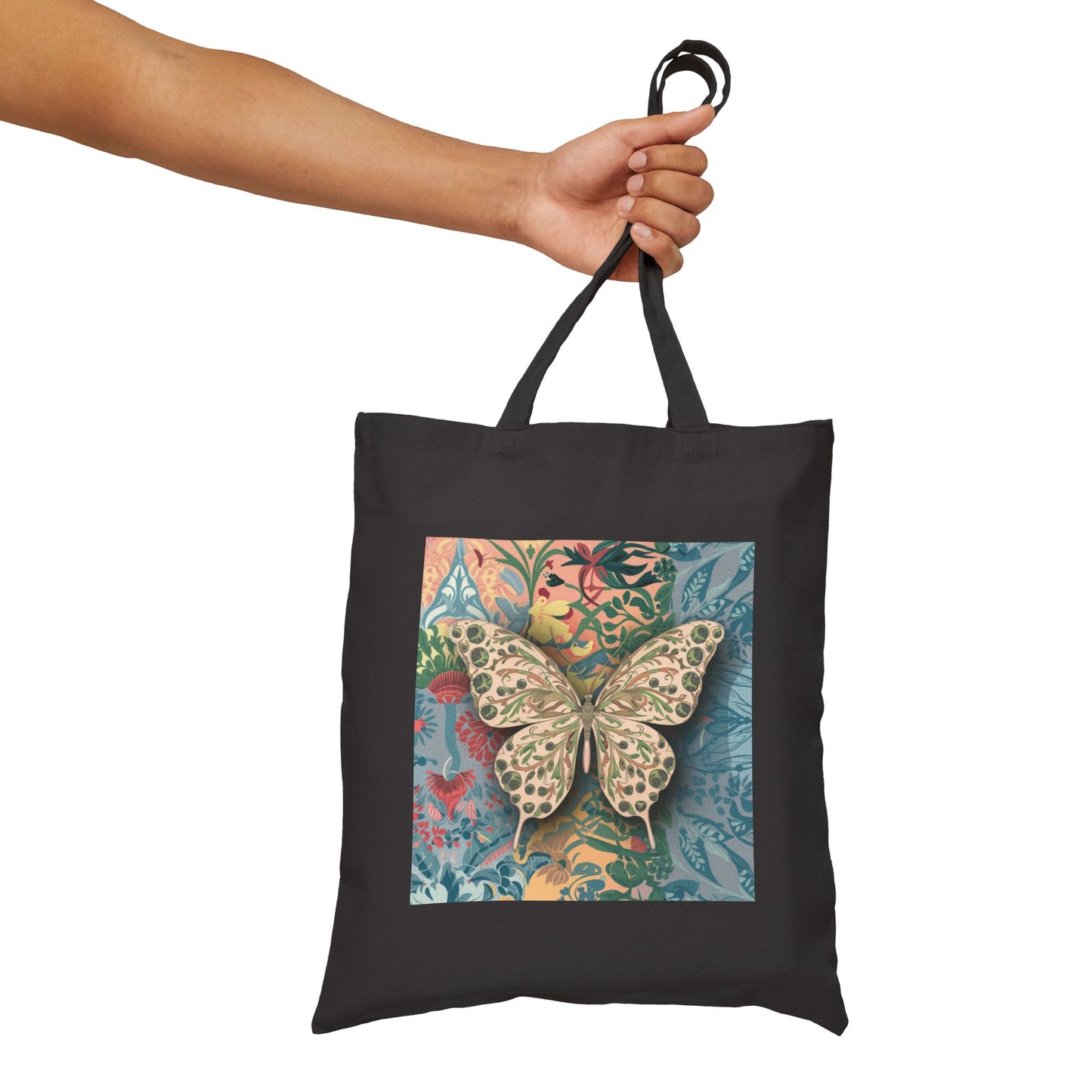 Butterfly Cotton Canvas Tote Bag