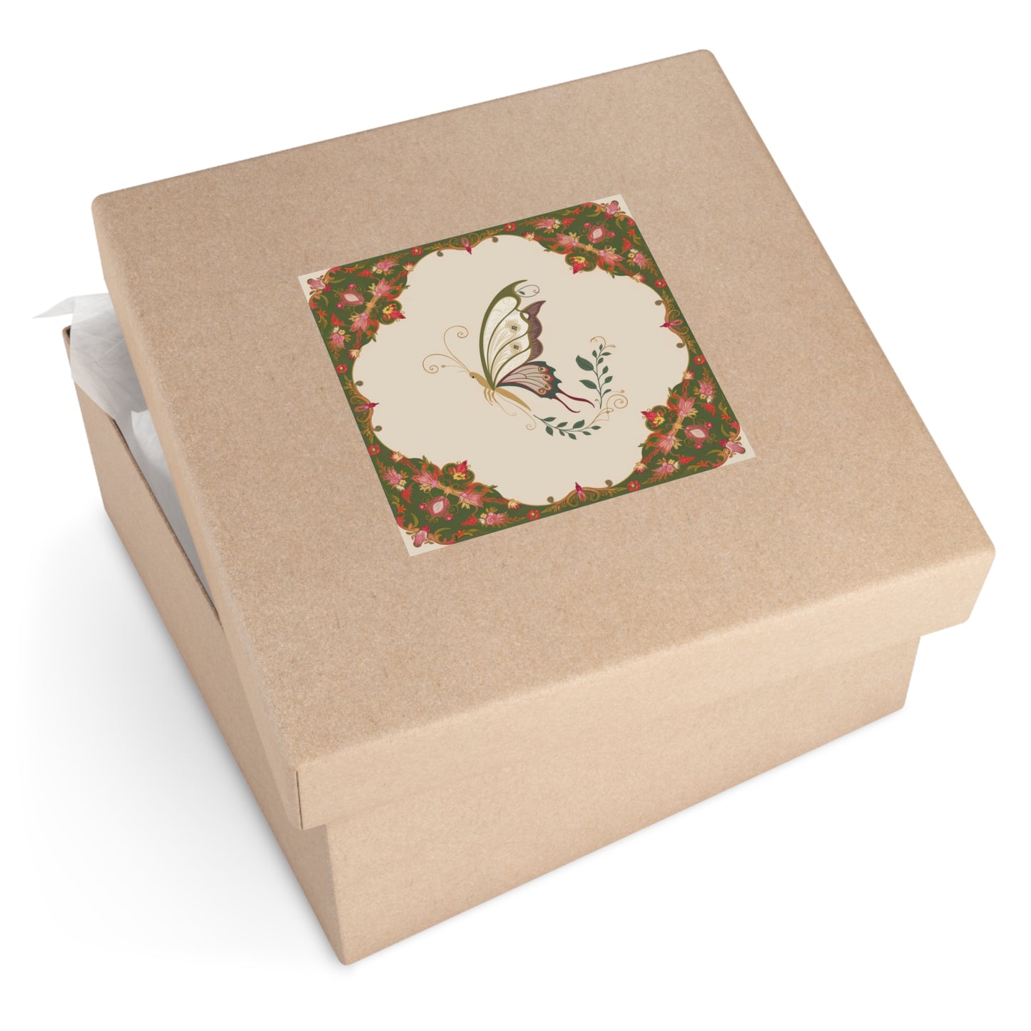 Butterfly Square Vinyl Sticker