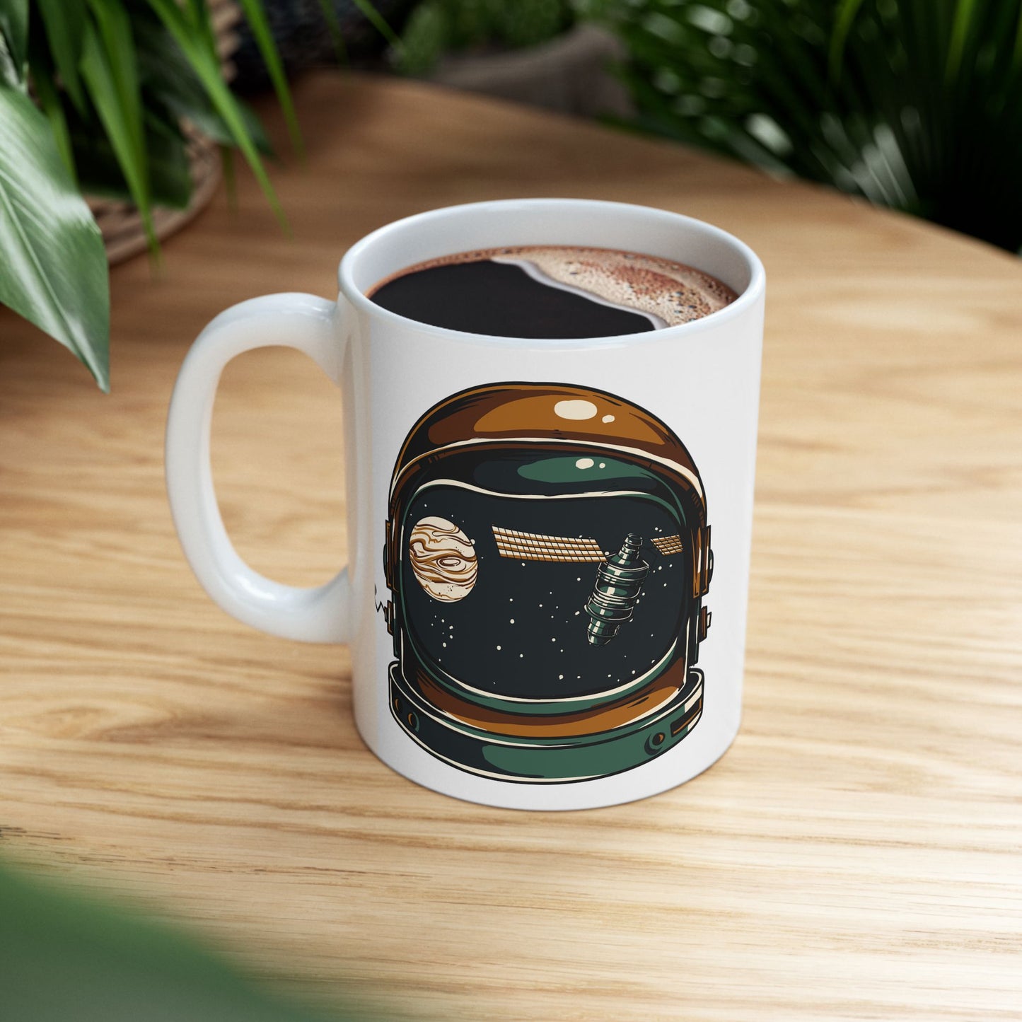 Space Helmet Astronaut Ceramic Mug 11oz