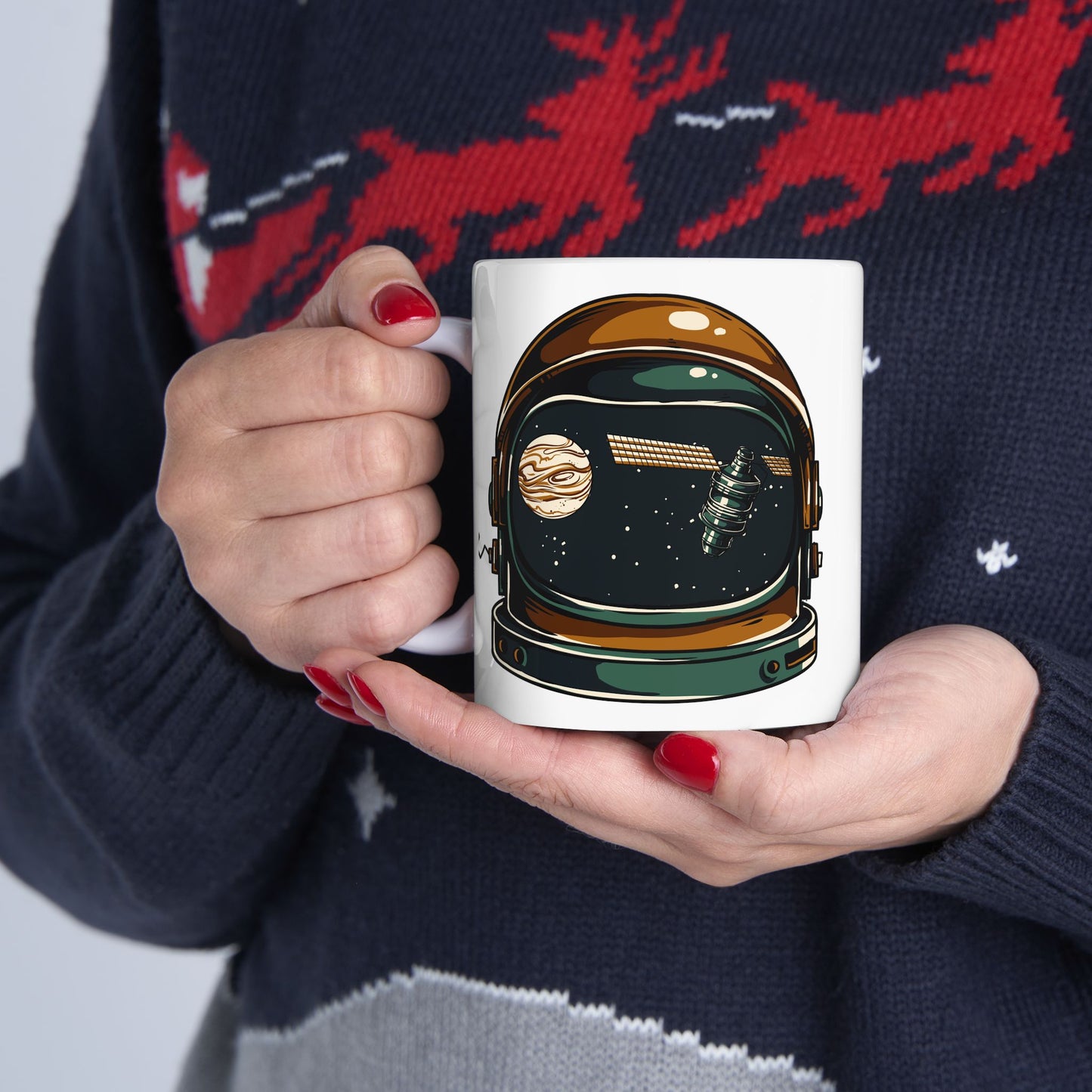 Space Helmet Astronaut Ceramic Mug 11oz