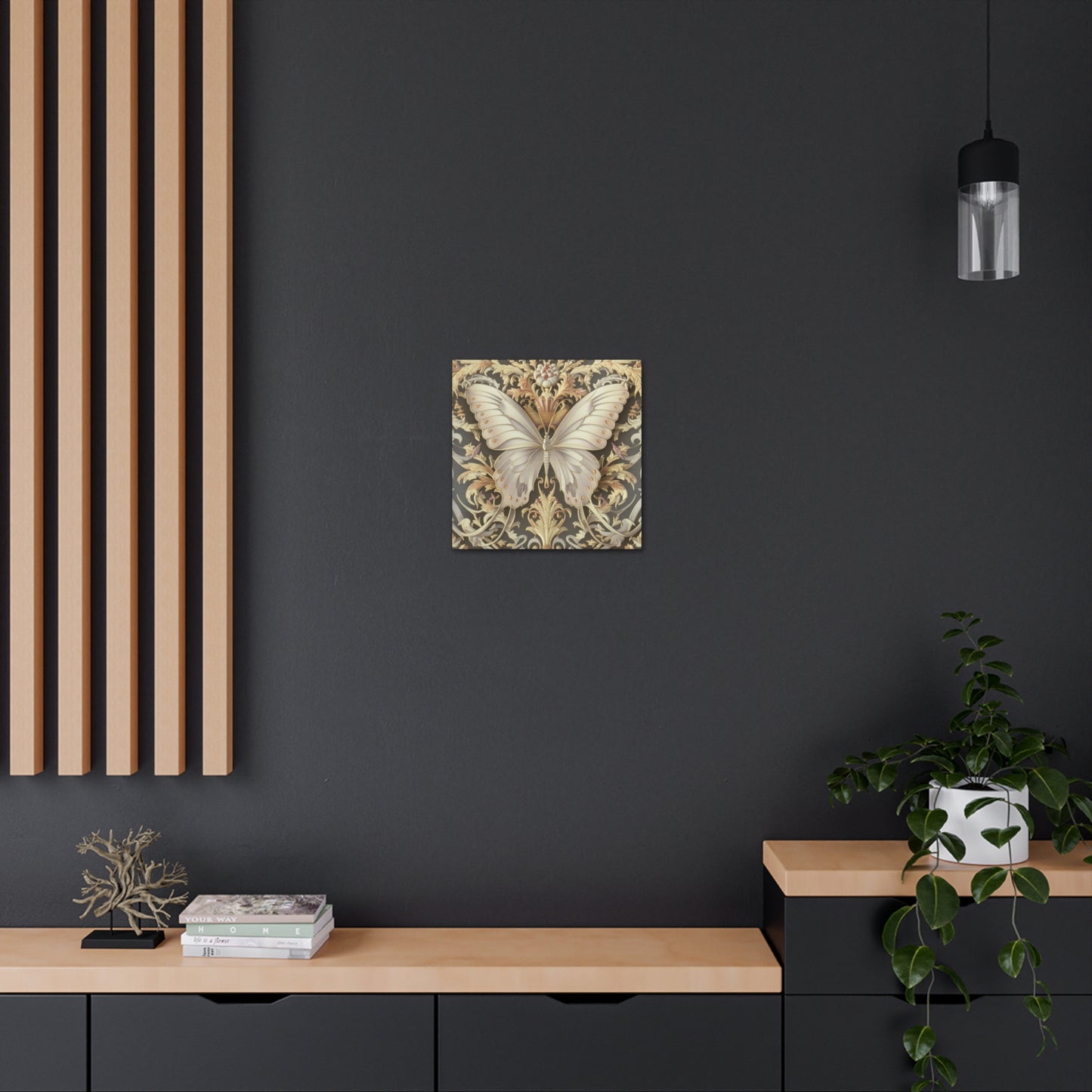 Cream Butterfly Canvas Gallery Wraps