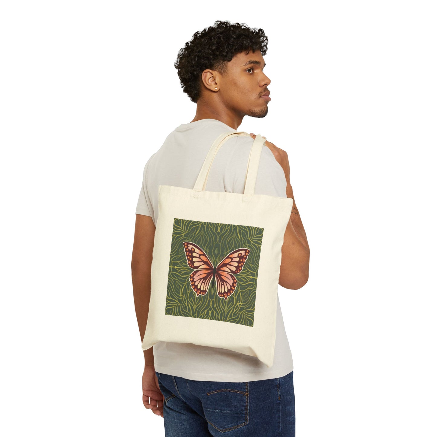 Butterfly Cotton Canvas Tote Bag