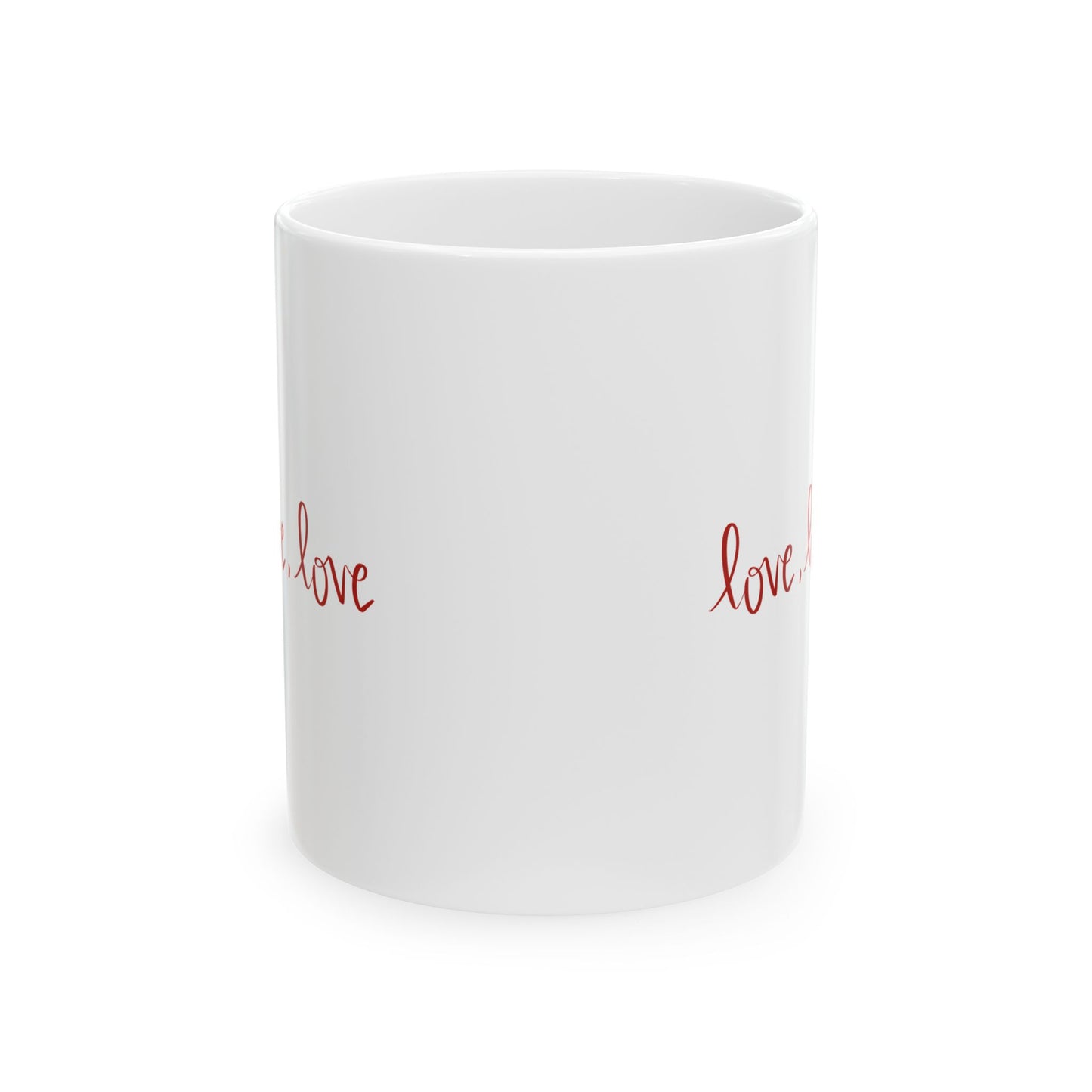 Love, Love, Love Ceramic Mug
