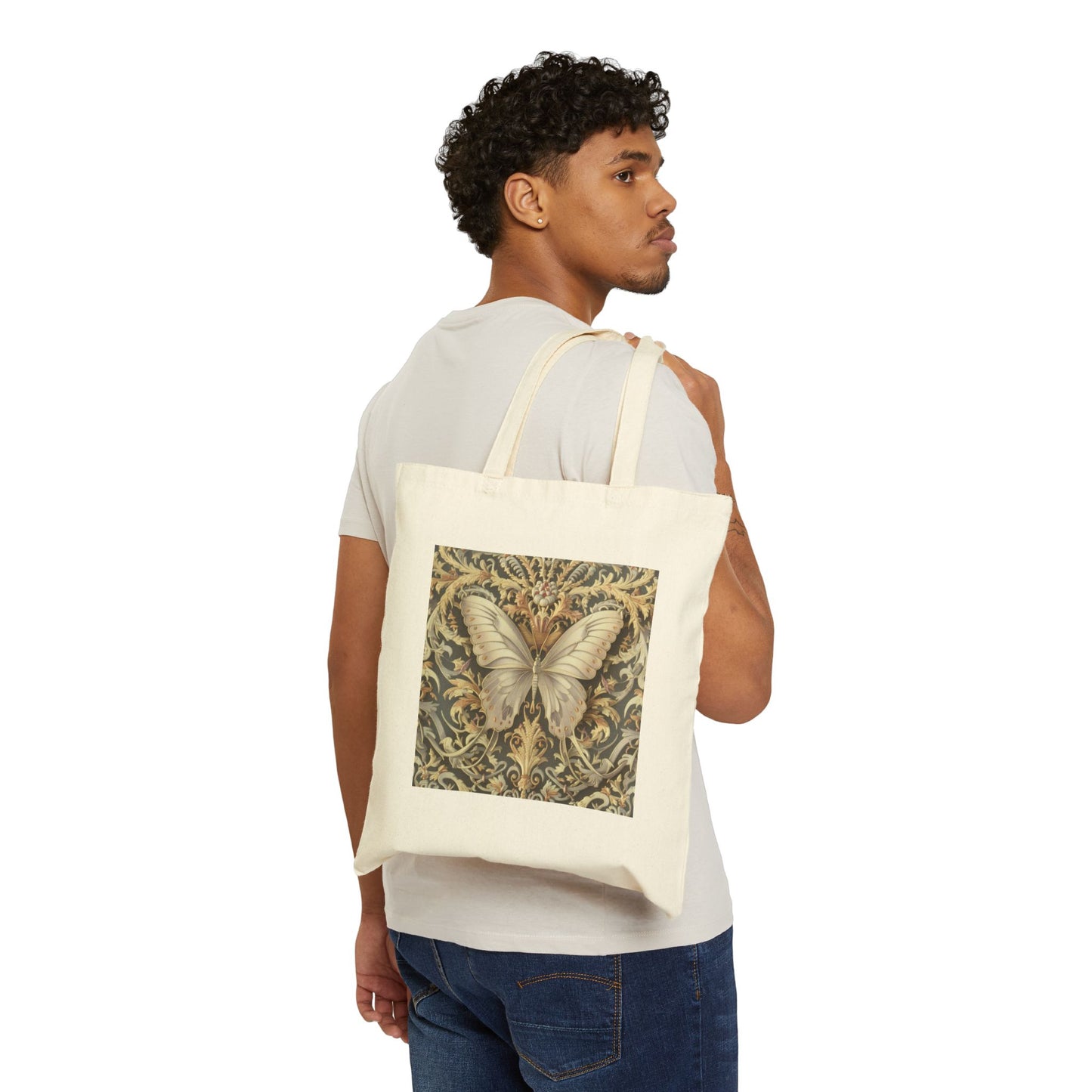 Butterfly Cotton Canvas Tote Bag