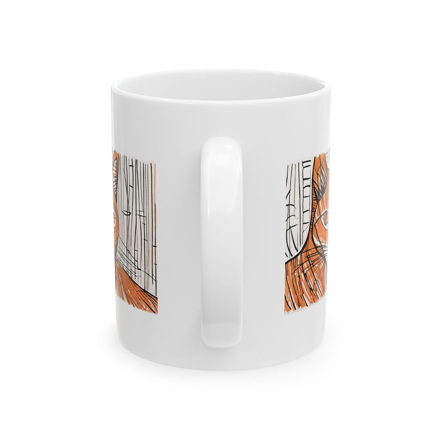 Orange Cat Ceramic Mug