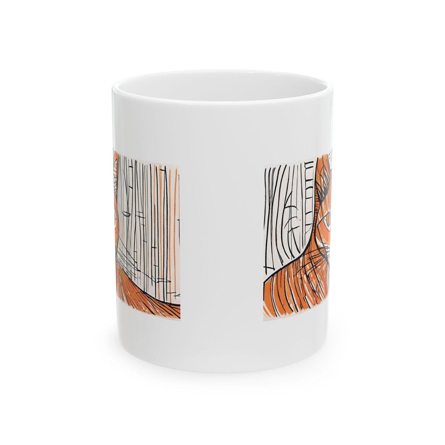 Orange Cat Ceramic Mug