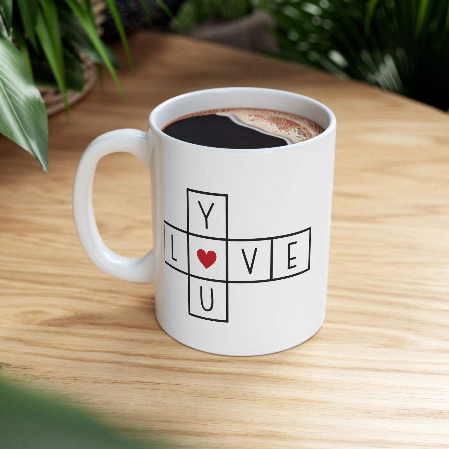 Love You Crossword Ceramic Mug